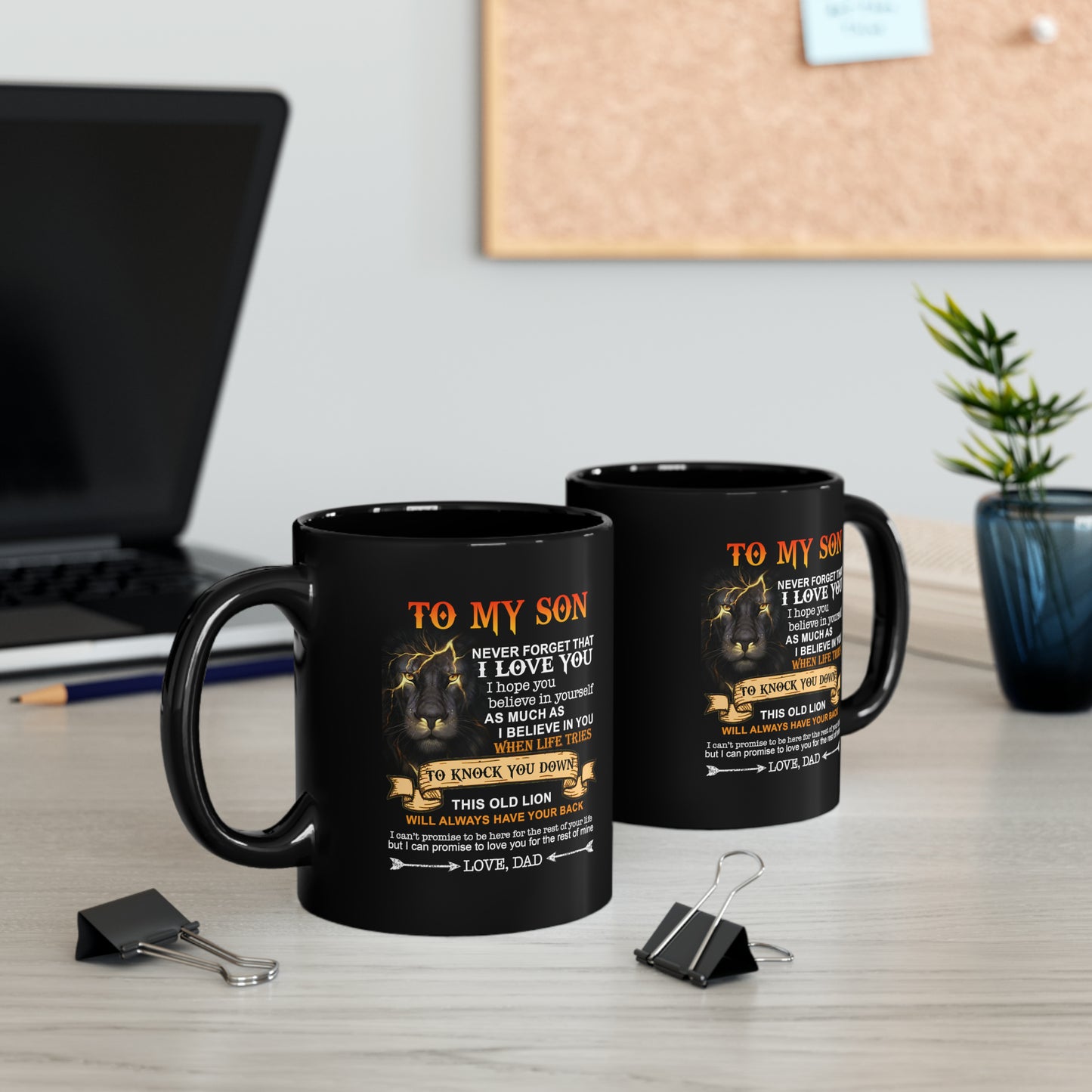 To My Son | Black Mug (11oz)