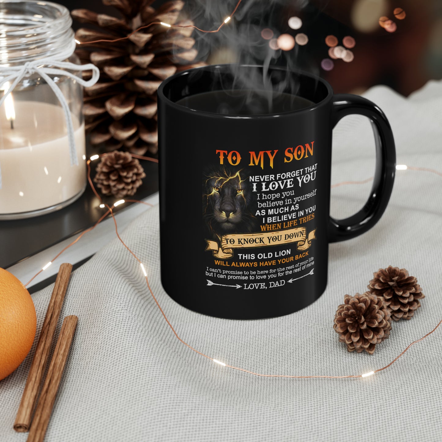 To My Son | Black Mug (11oz)