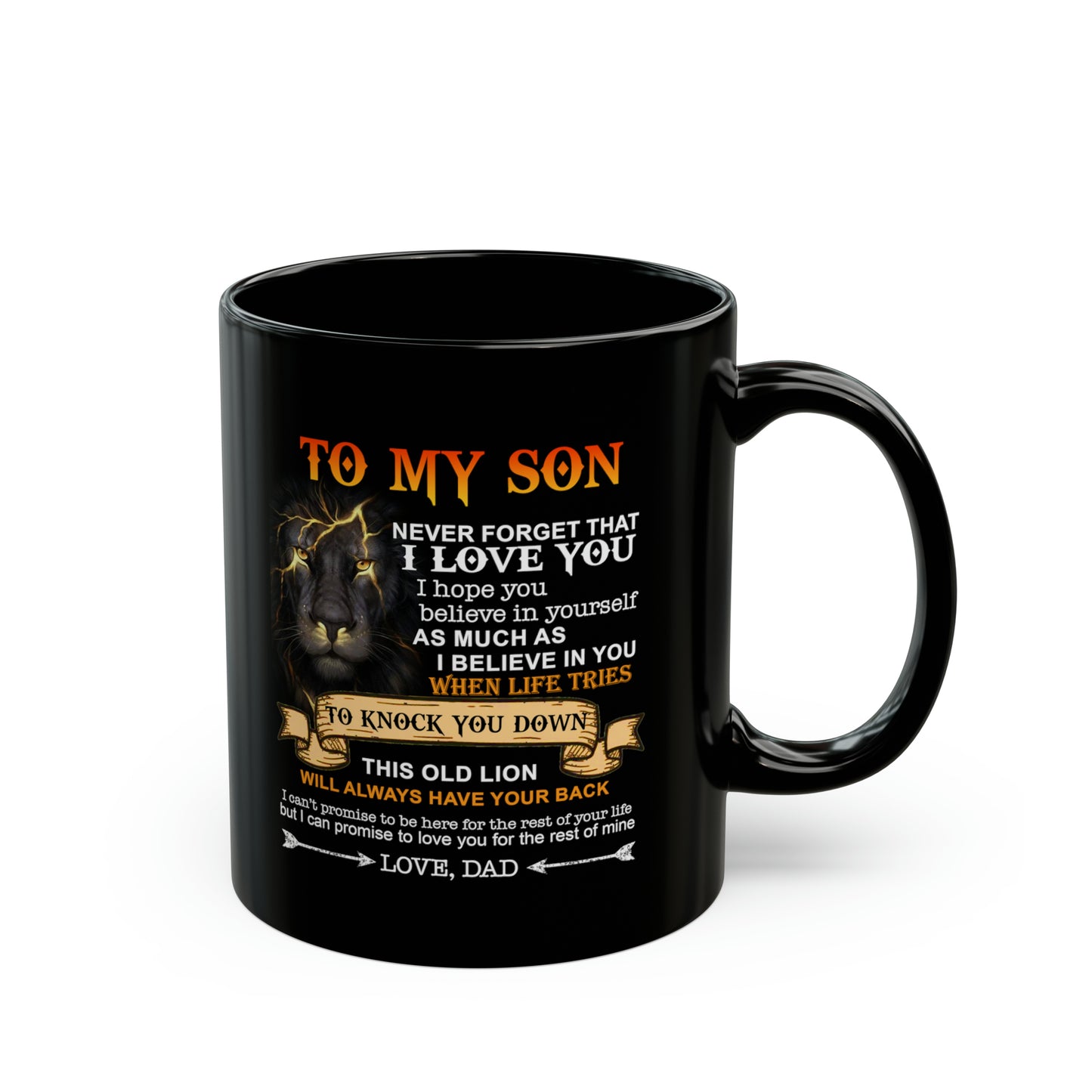 To My Son | Black Mug (11oz)